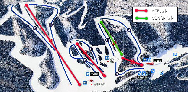 美川スキー場　地図