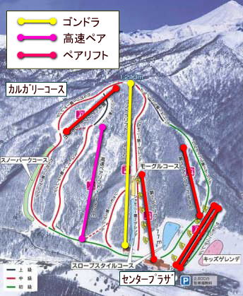 岩手高原スキー場　マップ